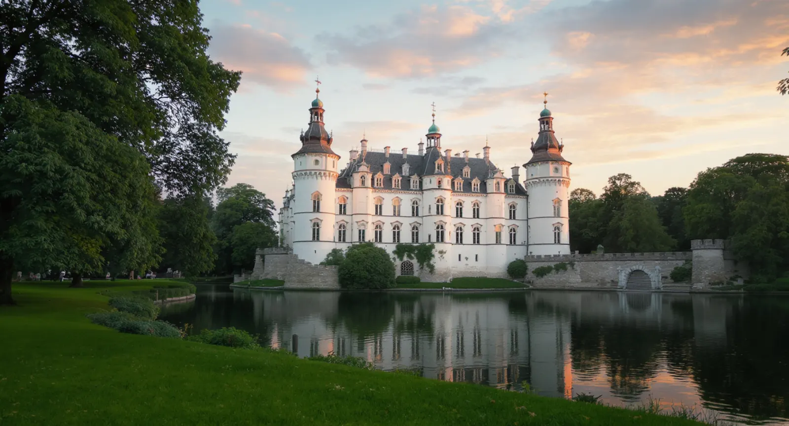Schloss Ahrensburg im Abendlicht — IT-Dienstleister Ahrensburg hagel IT-Services