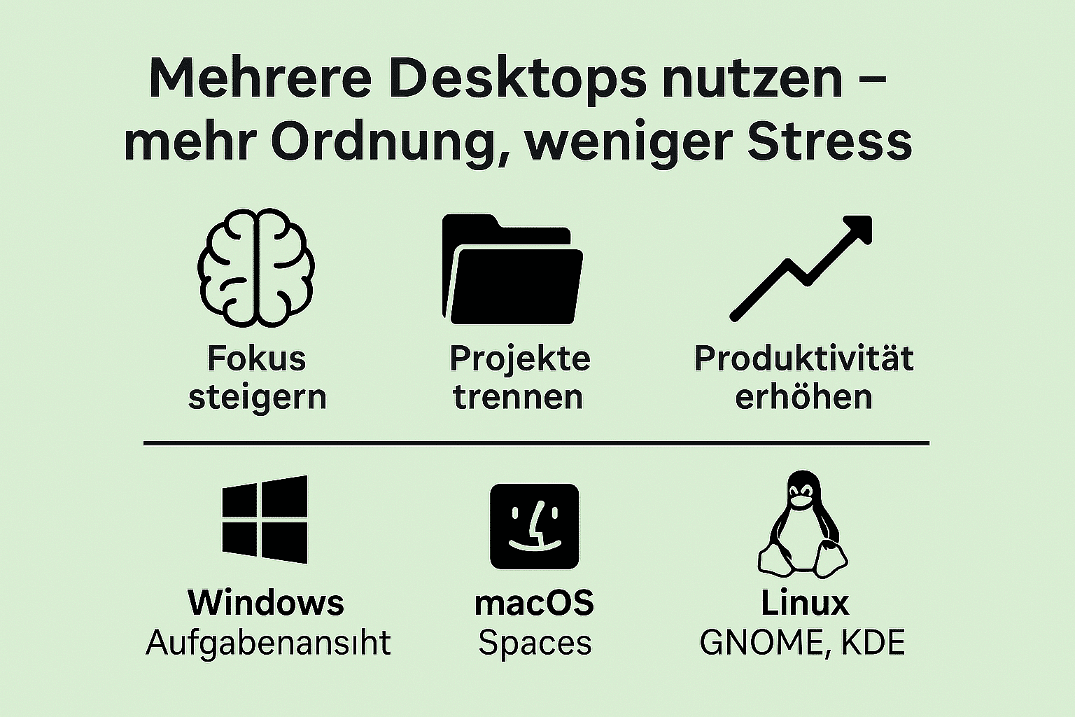 Infografik Vorteile & Tools für virtuelle Desktops
