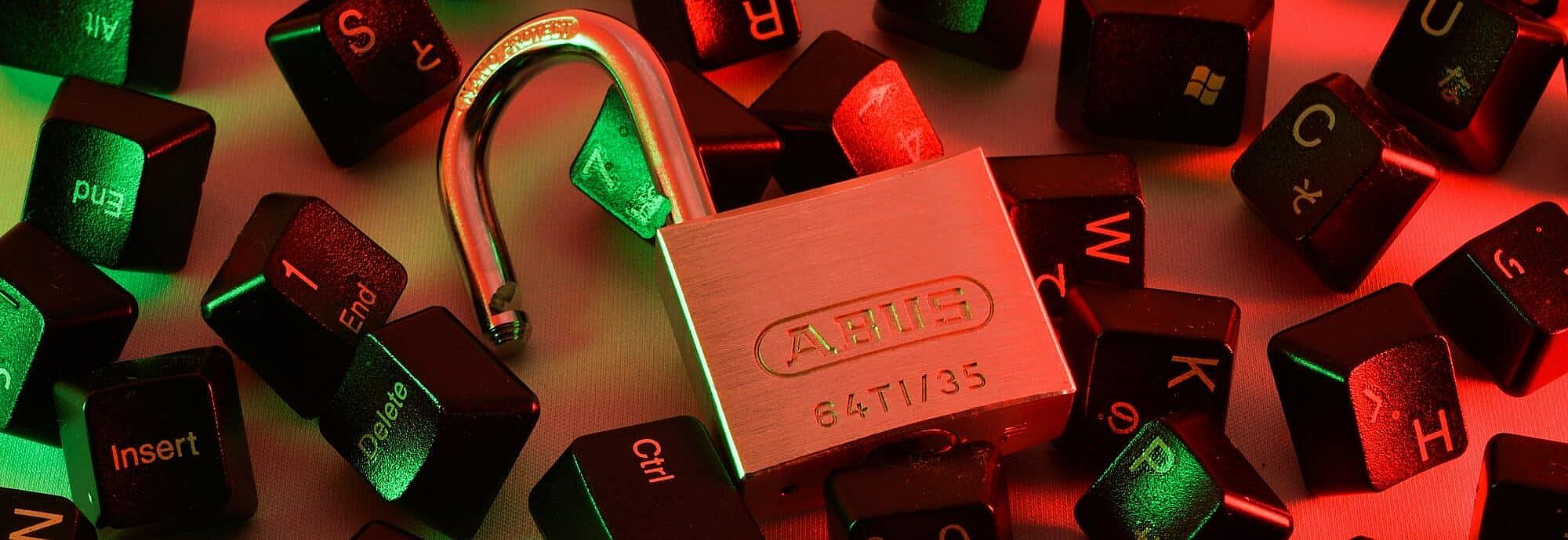 red and black love lock