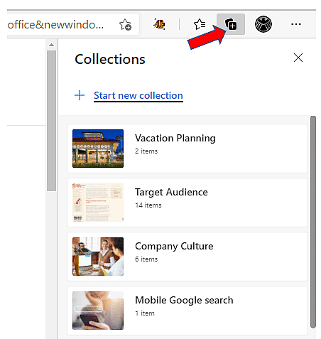 Collections in Microsoft Edge Collections in Microsoft Edge