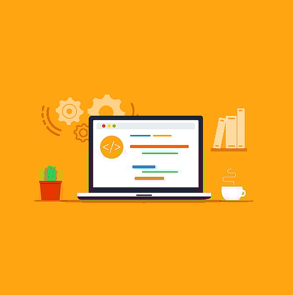 Free laptop gears computer vector