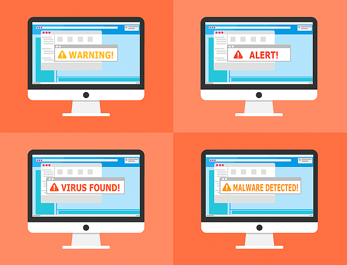 Free warning alert detected vector