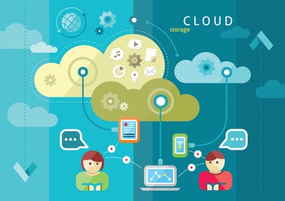 Cloud computing internet concept